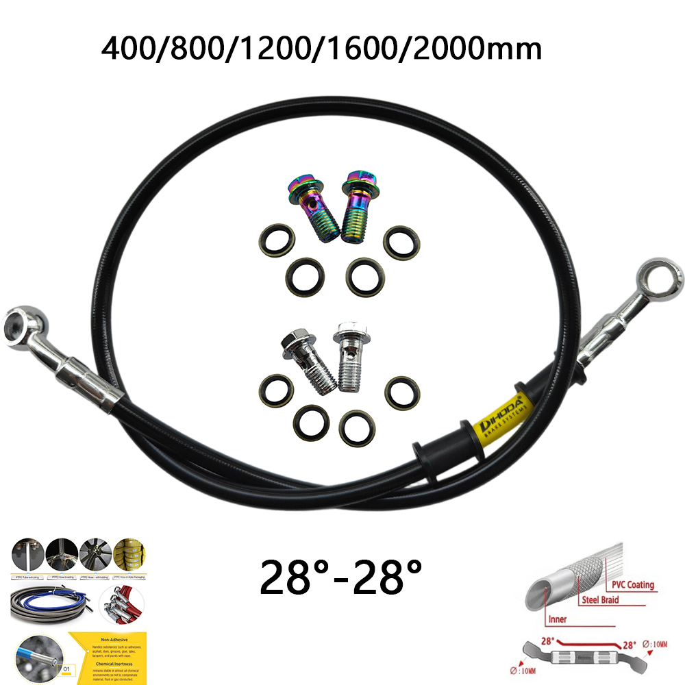 28 ° -28 °   สายเบรคไฮดรอลิกมอ - Motorcycle Brake Cable บทวิจารณ์และราคา