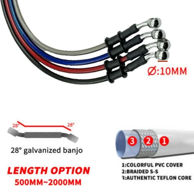 2X ยูนิเวอร์แซล 30ซม.-220ซม. 2 - Motorcycle Brake Cable บทวิจารณ์และราคา